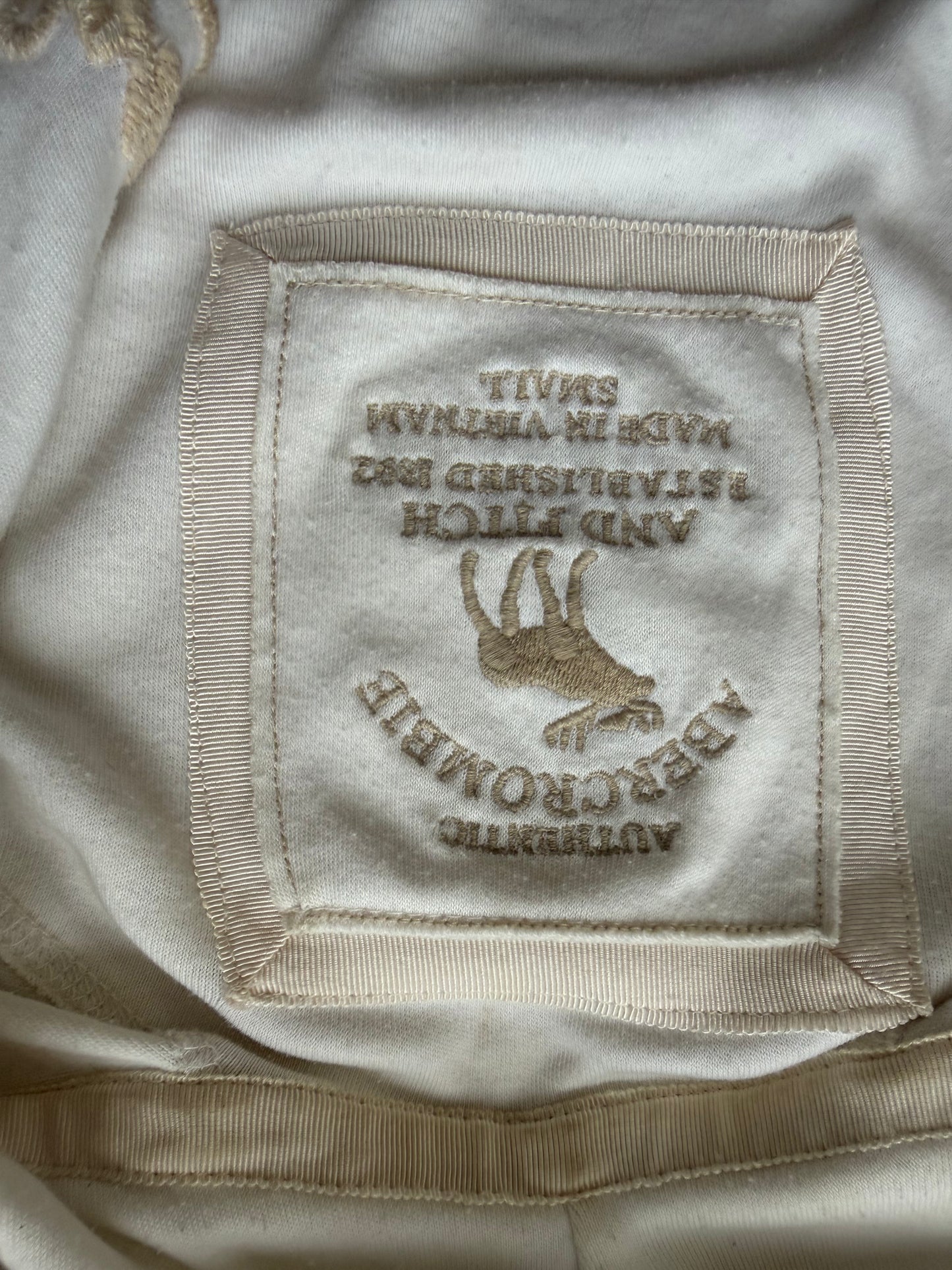Abercrombie and Fitch white double zip up hoodie