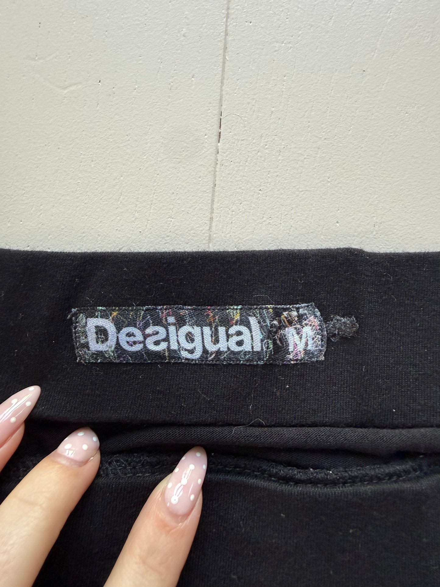 Desigual graphic low rise flowy midi skirt