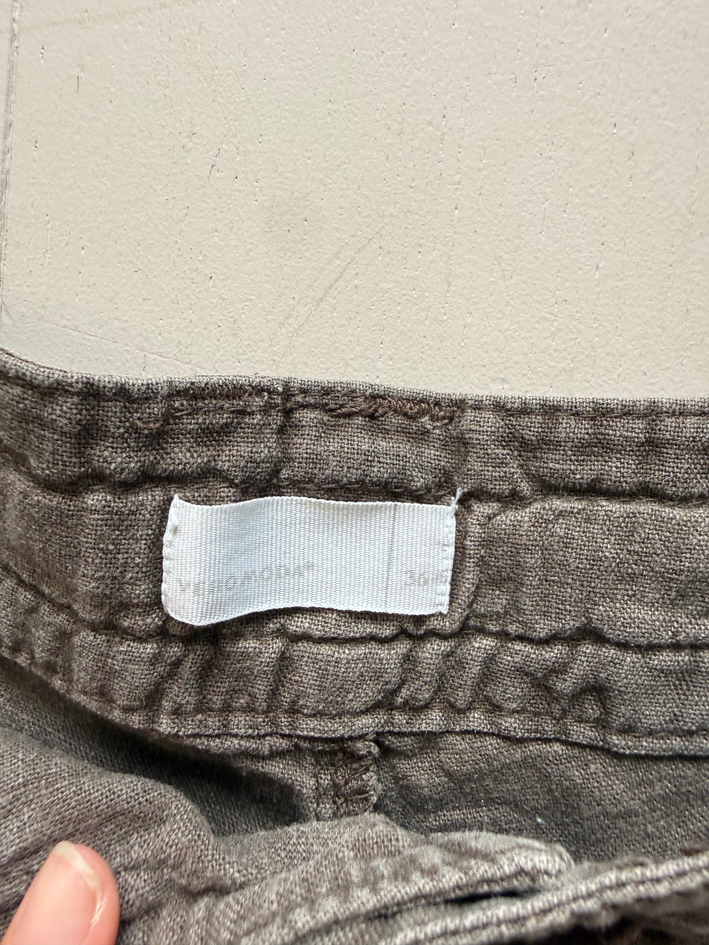 Vintage low rise brown tie up shorts