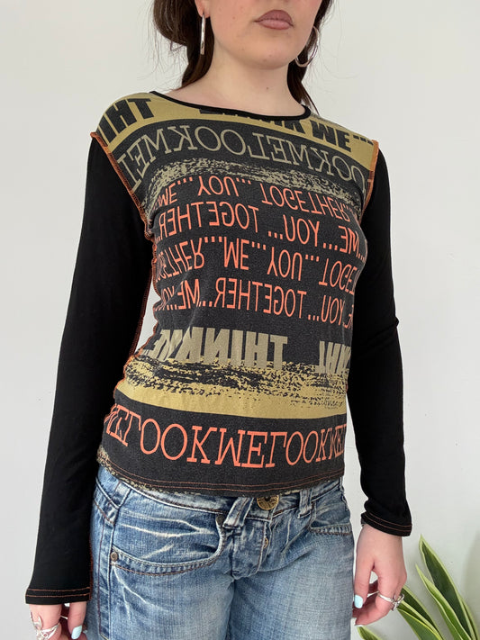 Vintage graphic long sleeve top