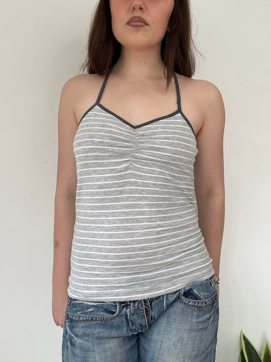ONLY grey stripy racerback cami top