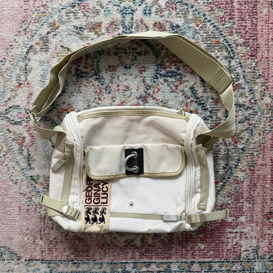 GGL white & creme sling bag