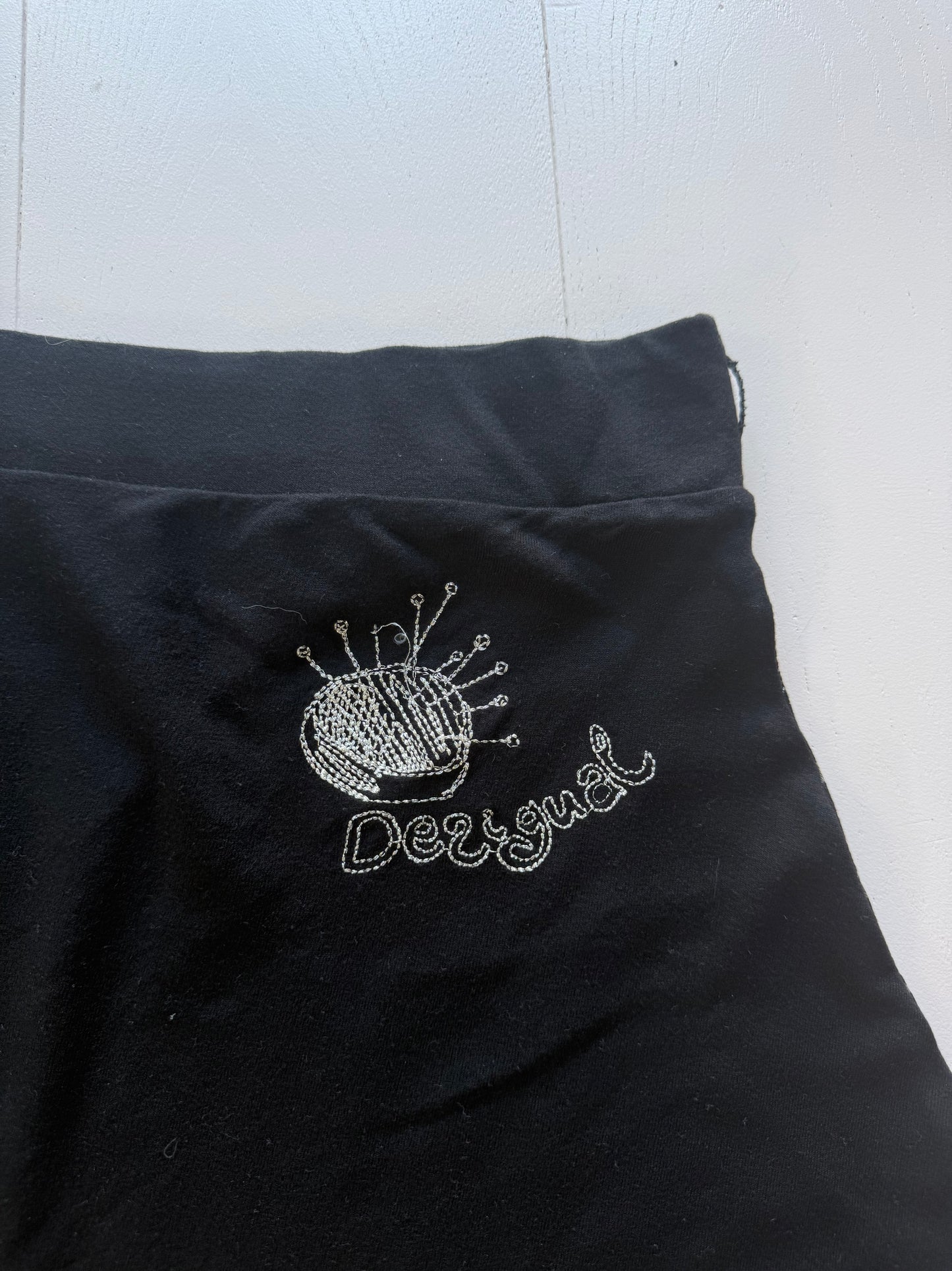 Desigual graphic low rise flowy midi skirt